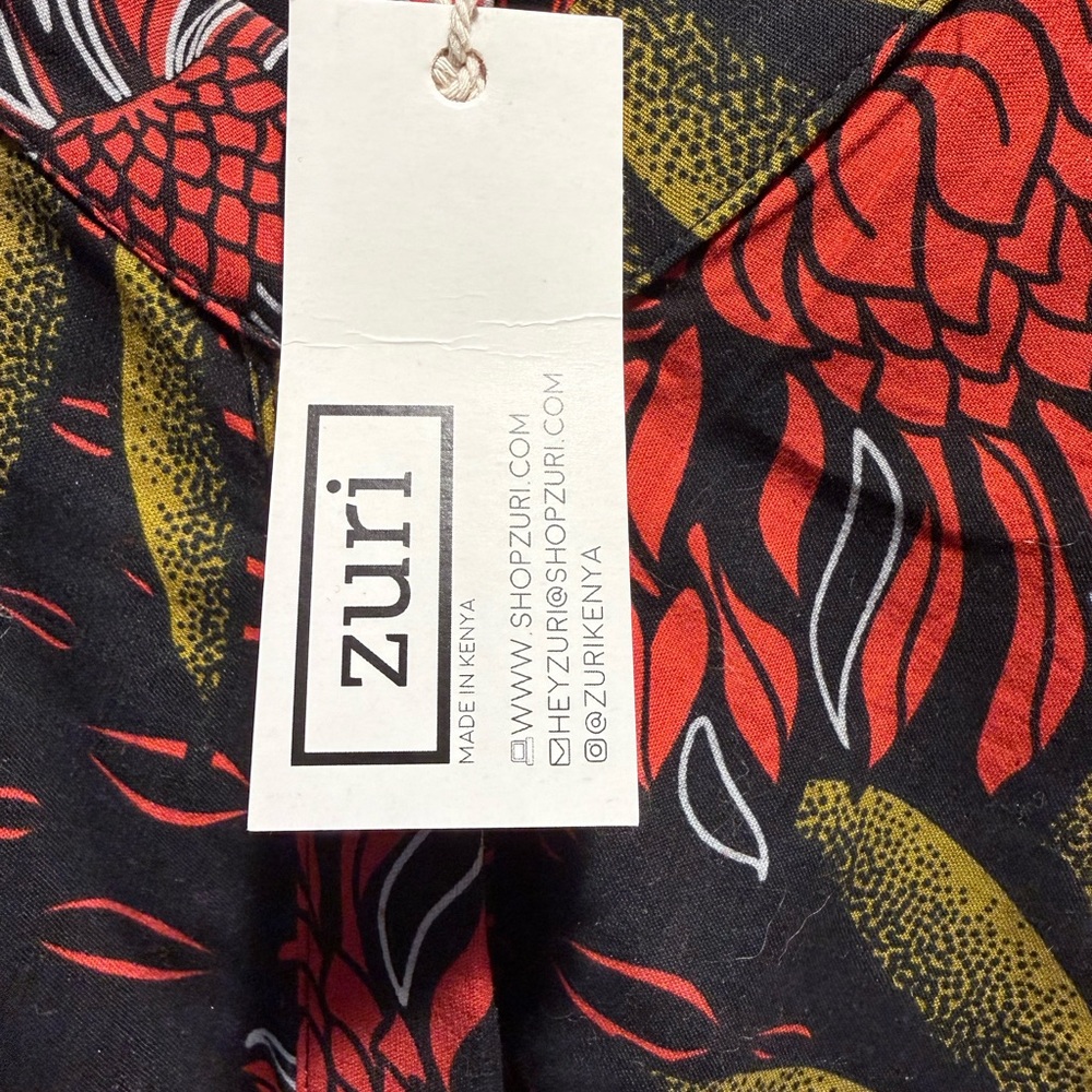 Zuri Black and Red Floral Dress